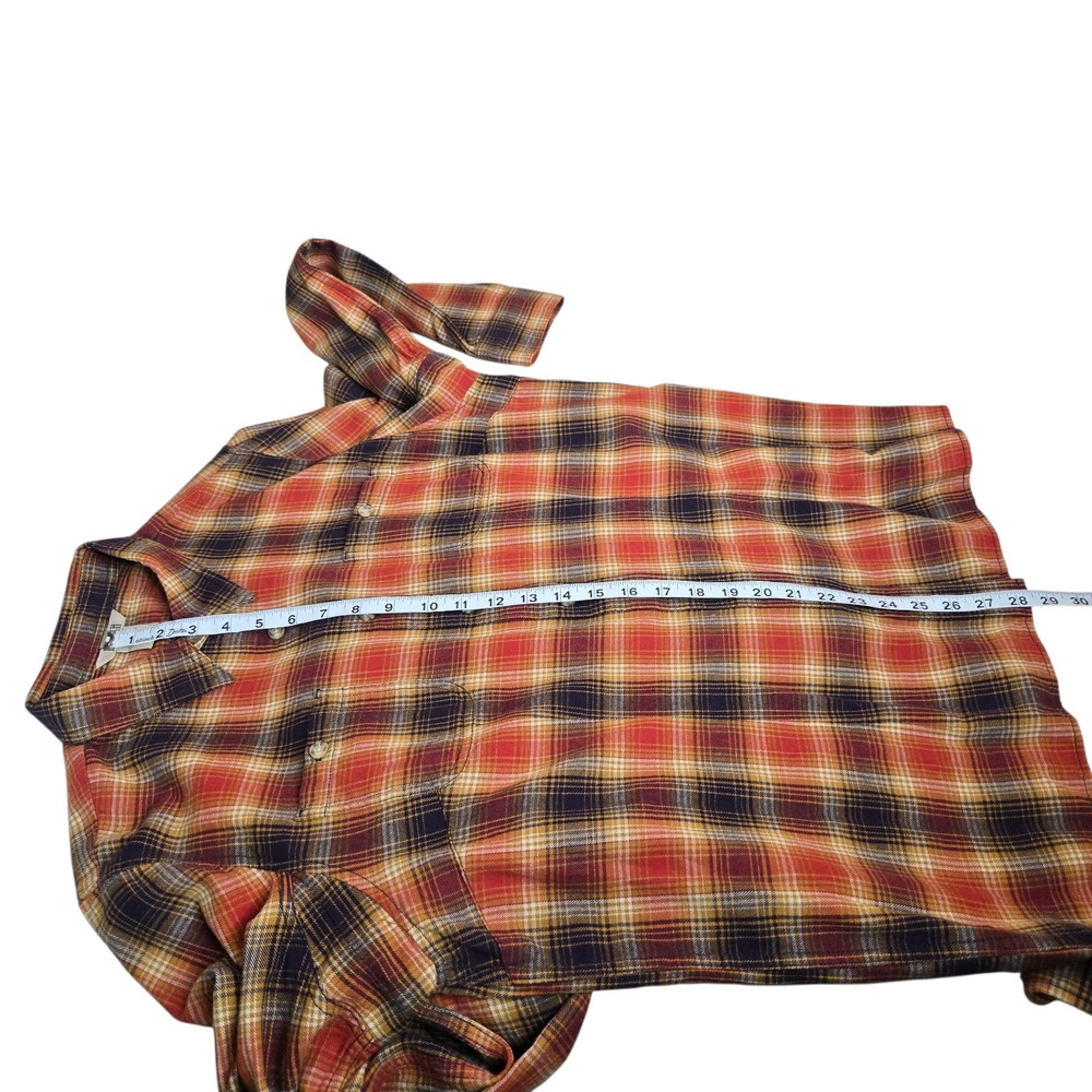 Duluth Trading Womens Free Swingin Flannel Shirt Size Large Plaid Country Chore - Picture 9 of 9